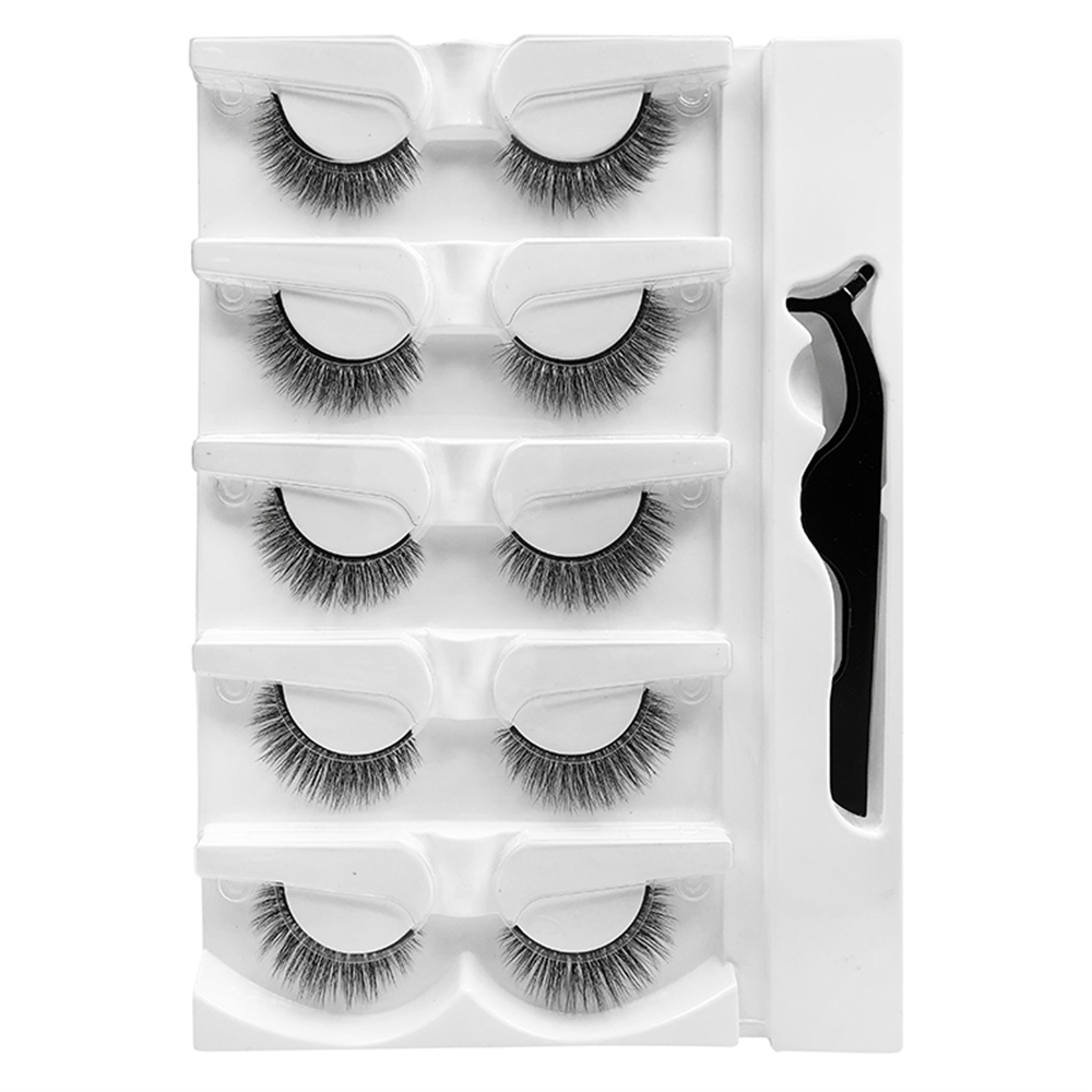 Eyelash Extension Glue For Sensitive Eyes - 5 PAR sztucznych rzęs bez kleju