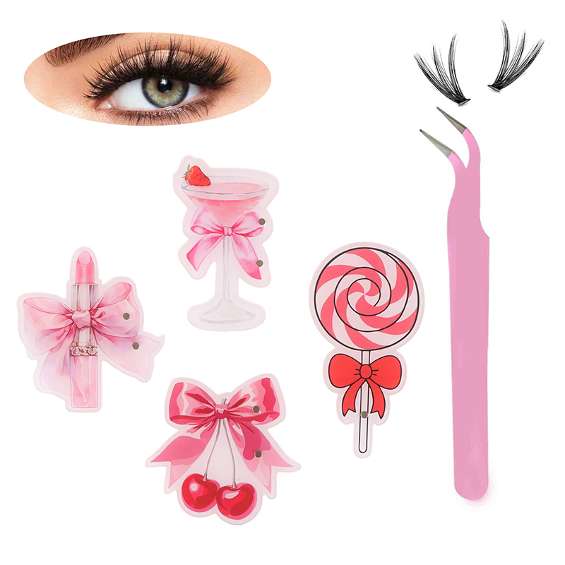 Eyelash Extension Menu - Różowa akrylowa tablica do przedłużania rzęs