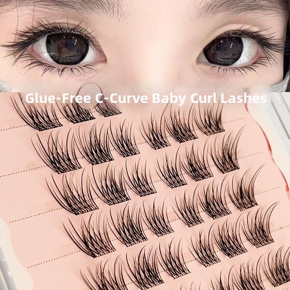 Eyelash Extension No 8 - 60 kępek czarnych samoprzylepnych sztucznych rzęs