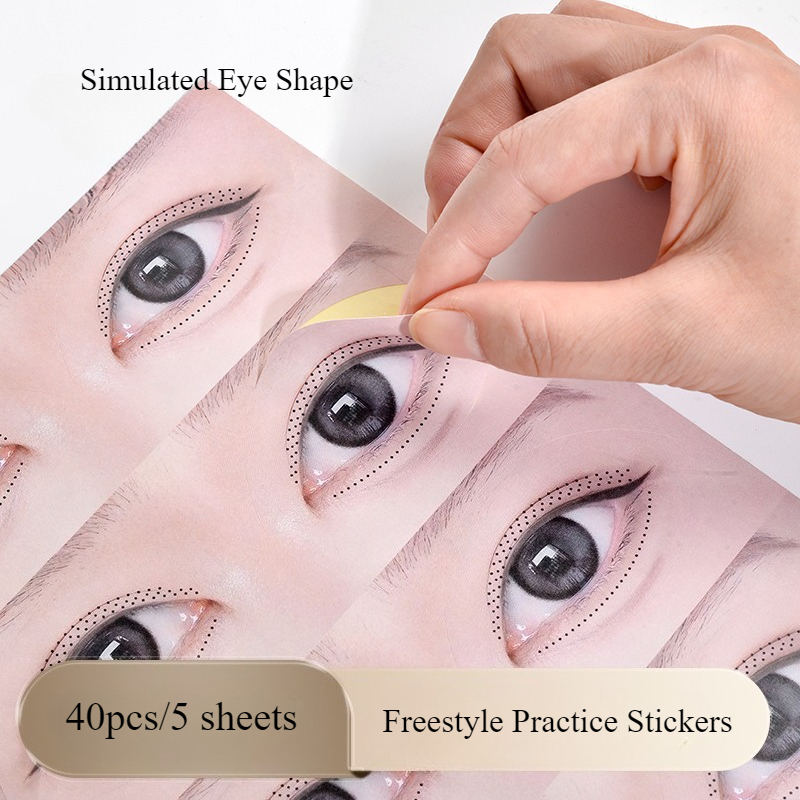 Eyelash Extension Menu - 40 sztuk/5 arkuszy naklejek do ćwiczeń