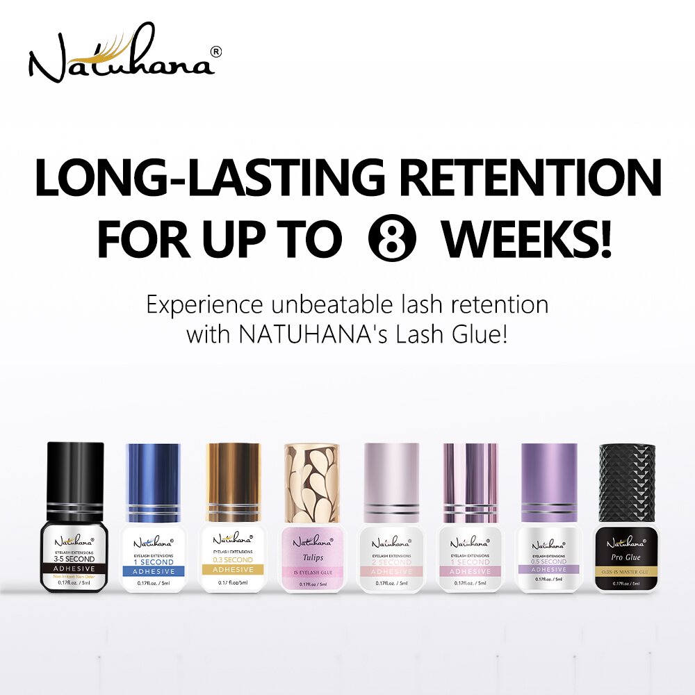Eyelash Extension Glue For Sensitive Eyes - NATUHANA Klej do rzęs o kwiatowym