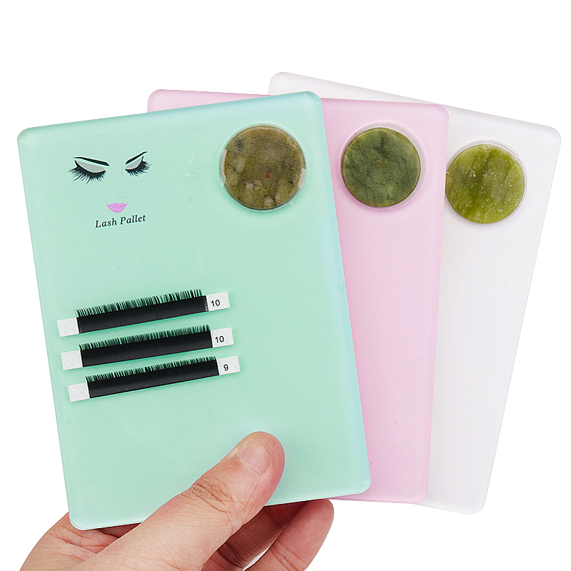 1 sztuk akrylowy jadeitowy kam – Eyelash Extension Menu recenzja i cena