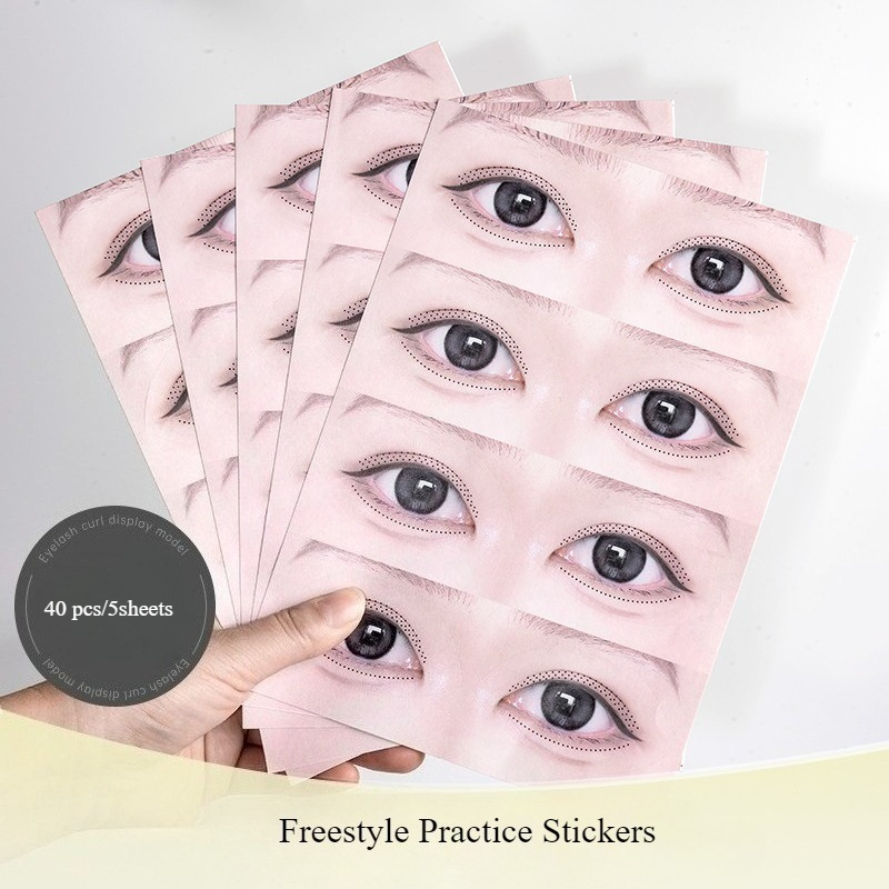 40 sztuk/5 arkuszy naklejek do – Eyelash Extension Menu recenzja i cena
