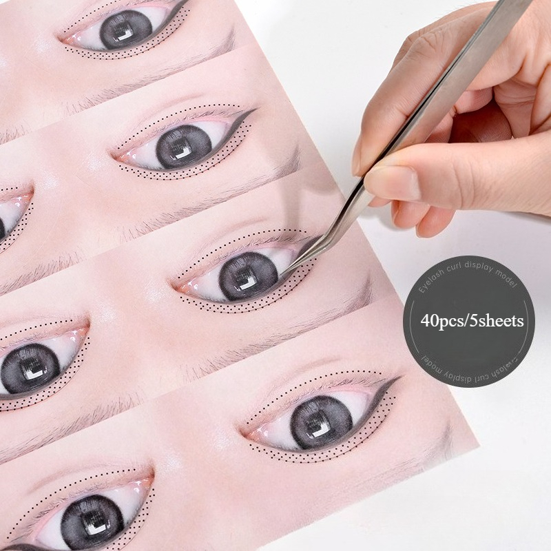 40 sztuk/5 arkuszy naklejek do – Eyelash Extension Menu recenzja i cena