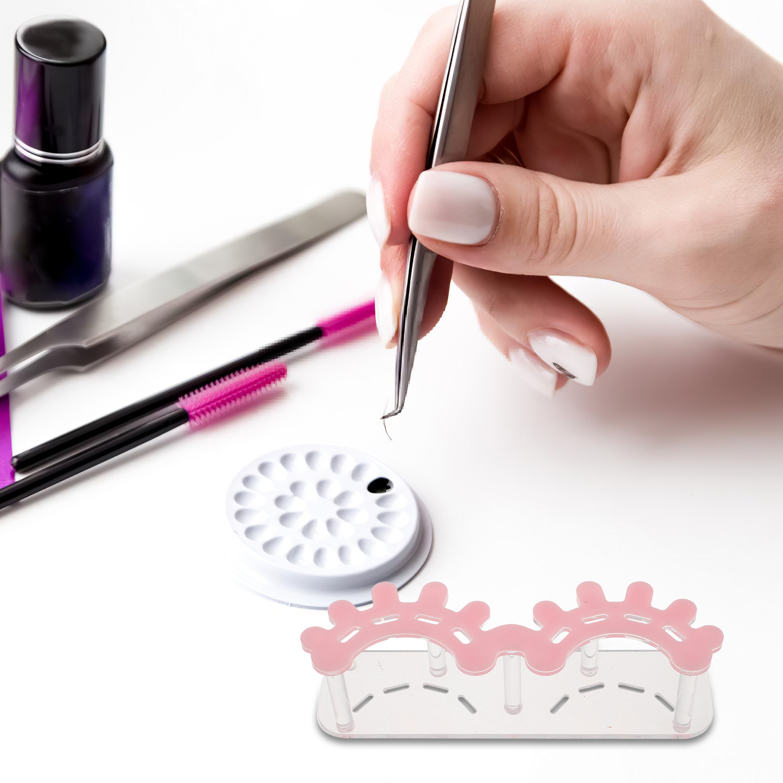 Akrylowy stojak na pęsety z 8  – Eyelash Extension No 8 recenzja i cena