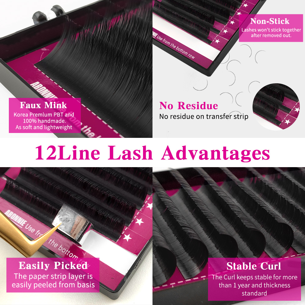 Abonnie 5 szt./zestaw Klasyczn – Eyelash Extension Korea Natural recenzja i cena